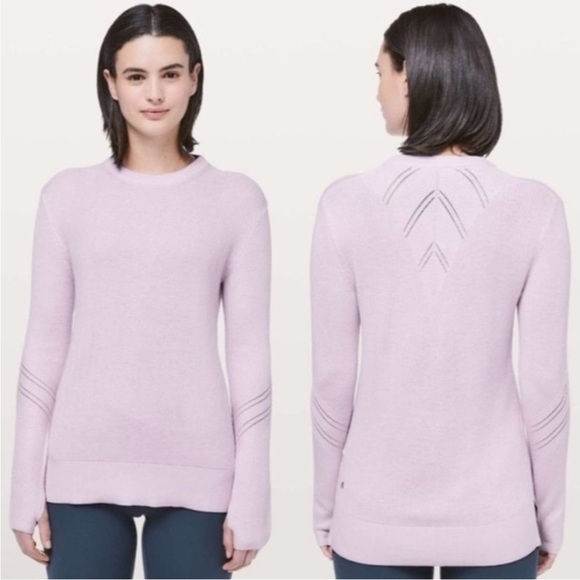 Lululemon Time To Restore Pink Cashlu Cashmere Blend
Sweater Lightweight  Size 2 - Picture 1 of 11